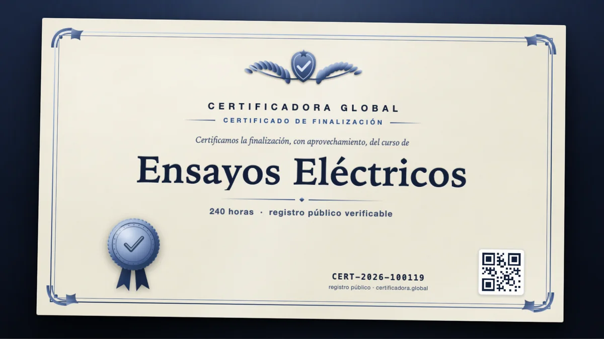 Portada del curso Ensayos Eléctricos