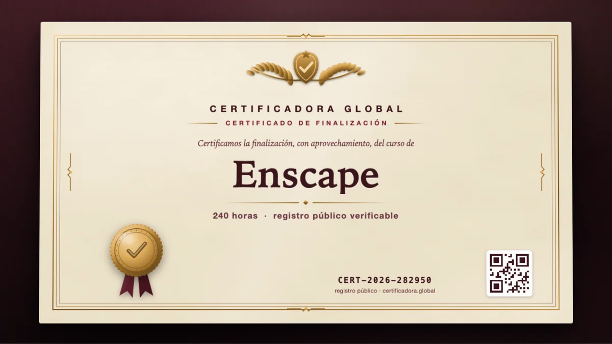 Portada del curso Enscape