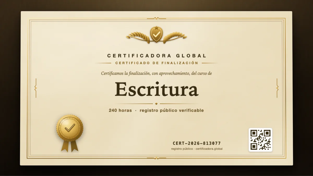 Portada del curso Escritura