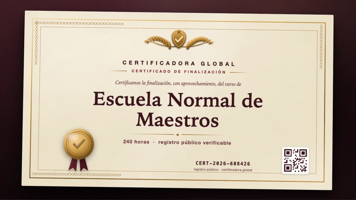 Portada del curso Escuela Normal de Maestros