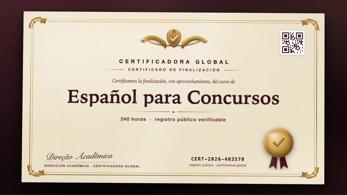Portada del curso Español para Concursos