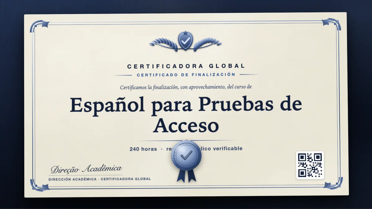 Portada del curso Español para Pruebas de Acceso