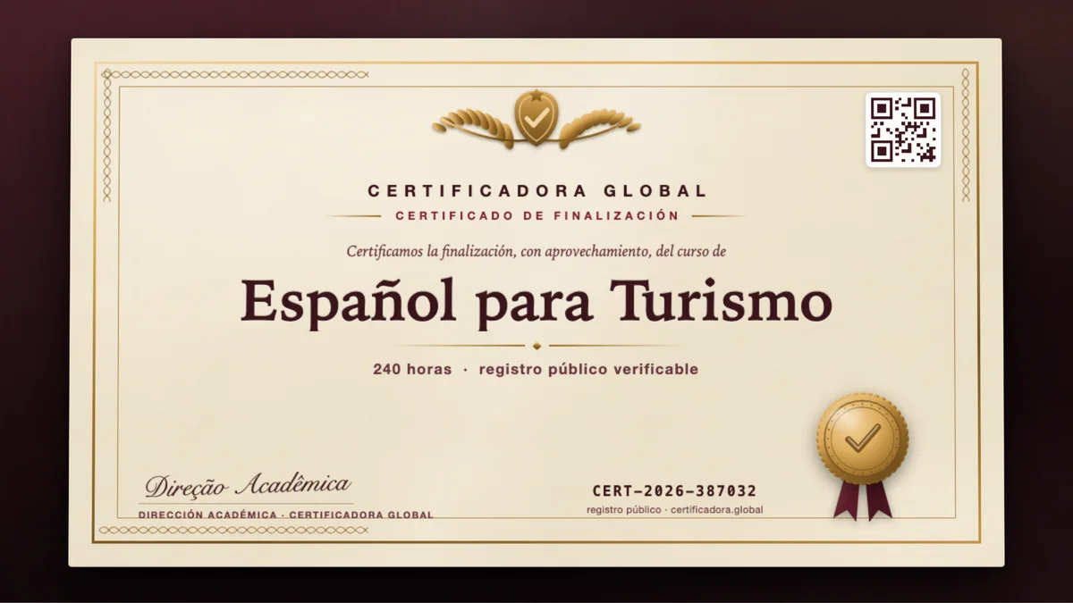 Portada del curso Español para Turismo