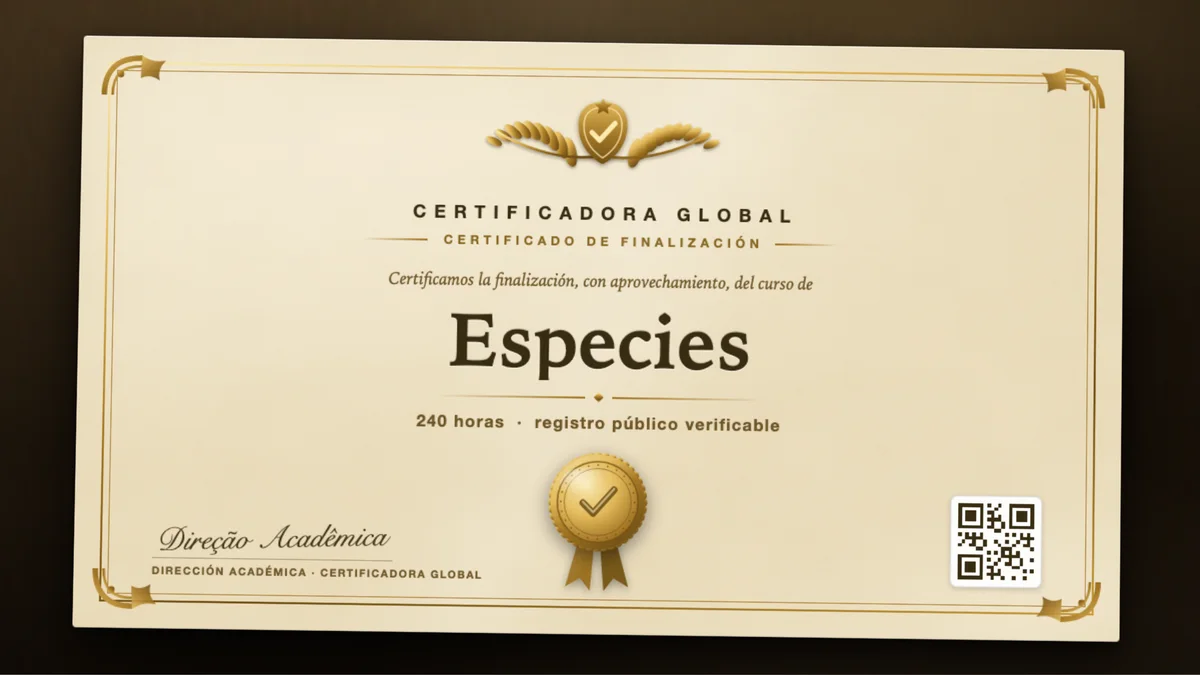 Portada del curso Especies