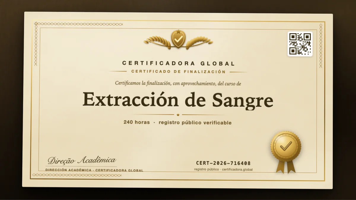 Portada del curso Extracción de Sangre