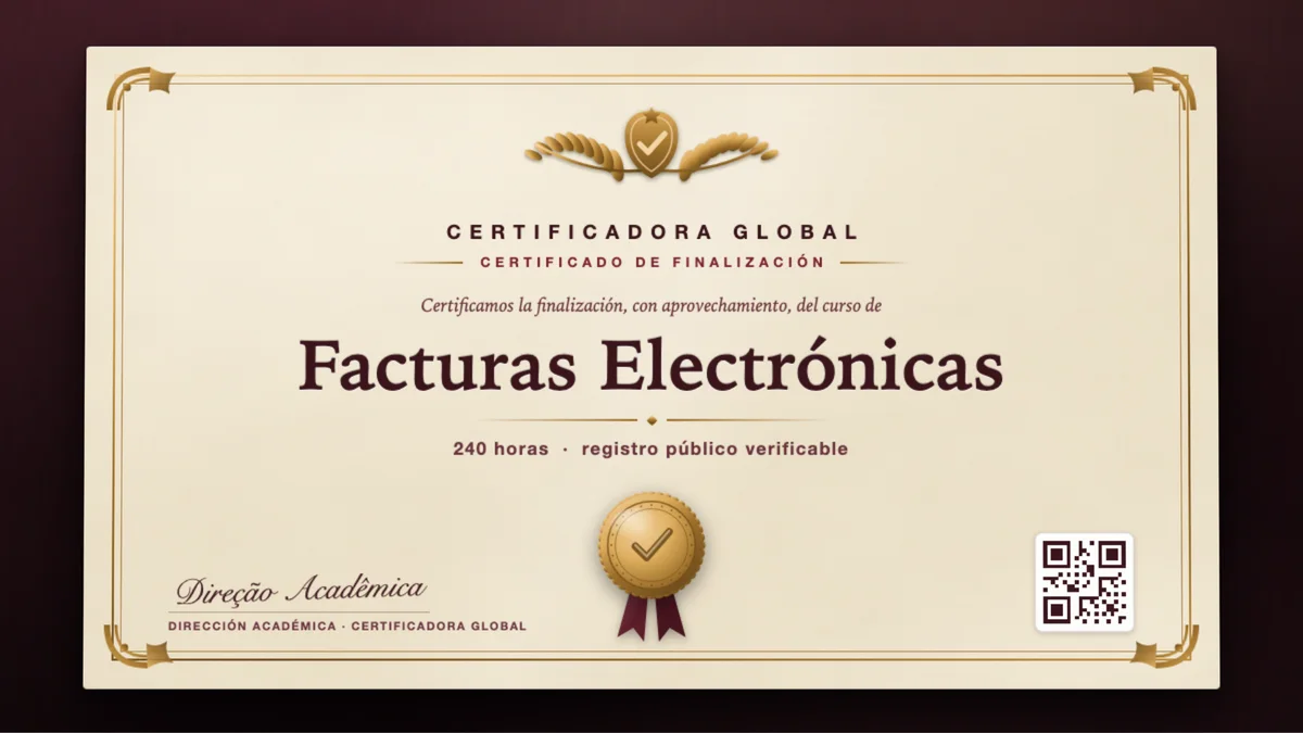 Portada del curso Facturas Electrónicas