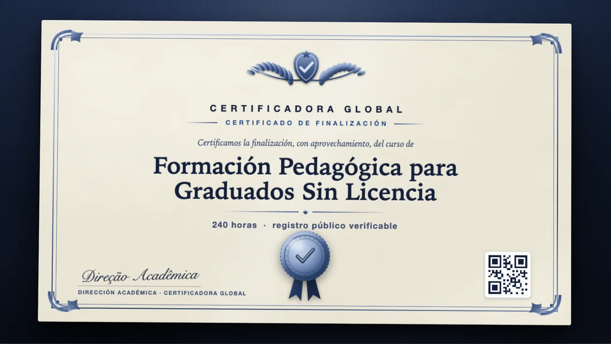 Portada del curso Formación Pedagógica para Graduados Sin Licencia