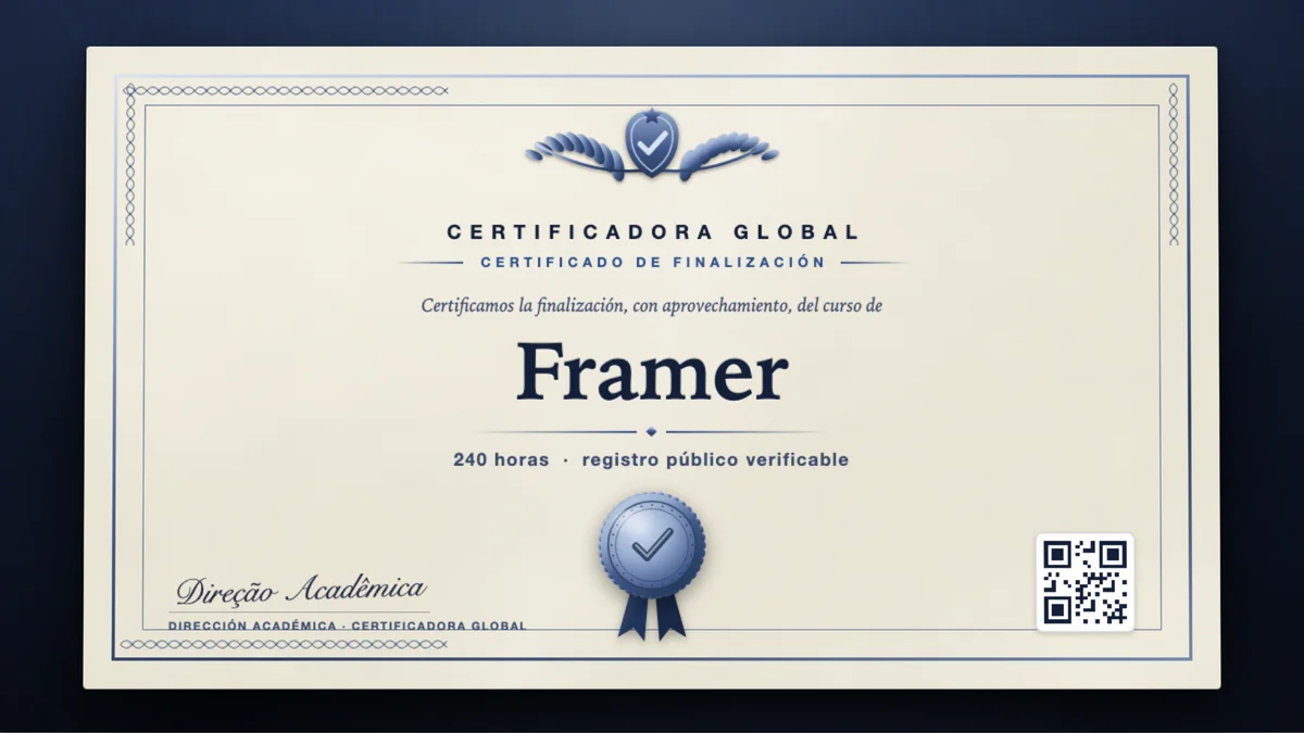 Portada del curso Framer