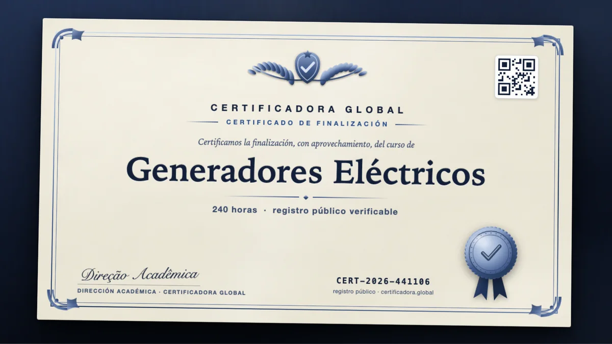Portada del curso Generadores Eléctricos