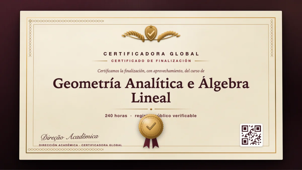 Portada del curso Geometría Analítica e Álgebra Lineal