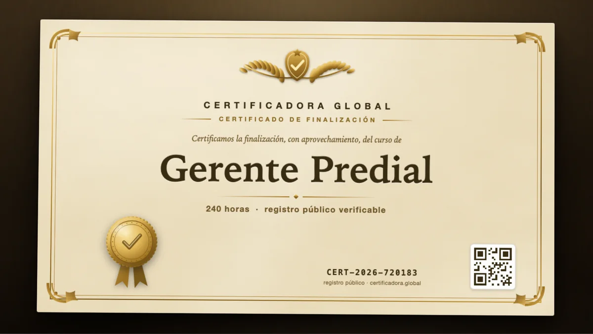 Portada del curso Gerente Predial