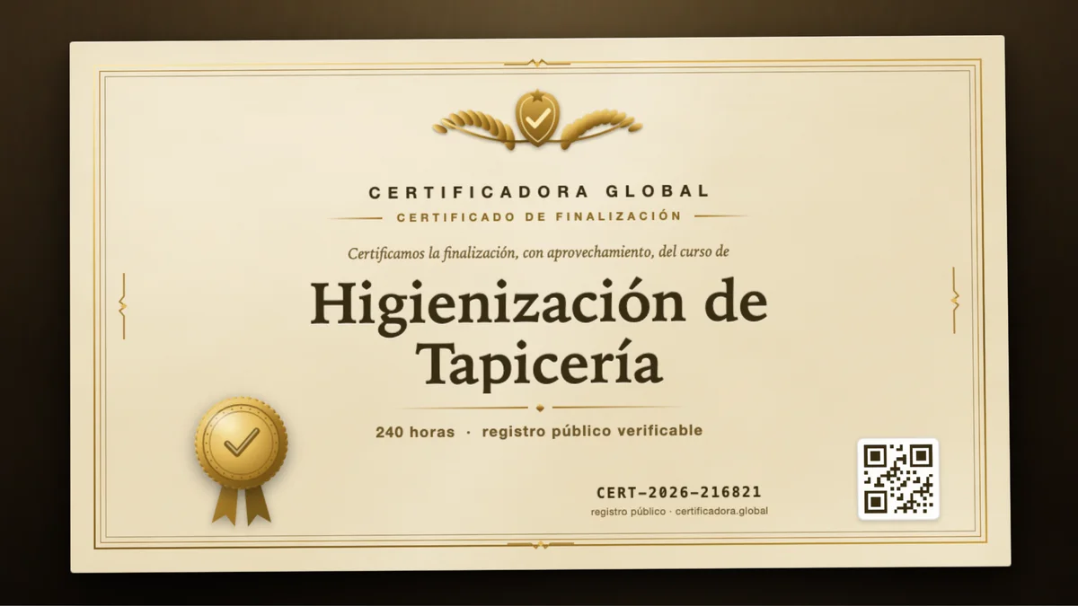 Portada del curso Higienización de Tapicería