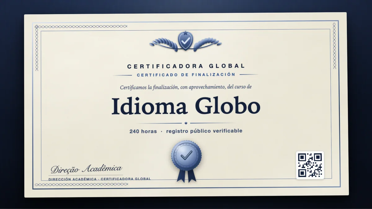 Portada del curso Idioma Globo