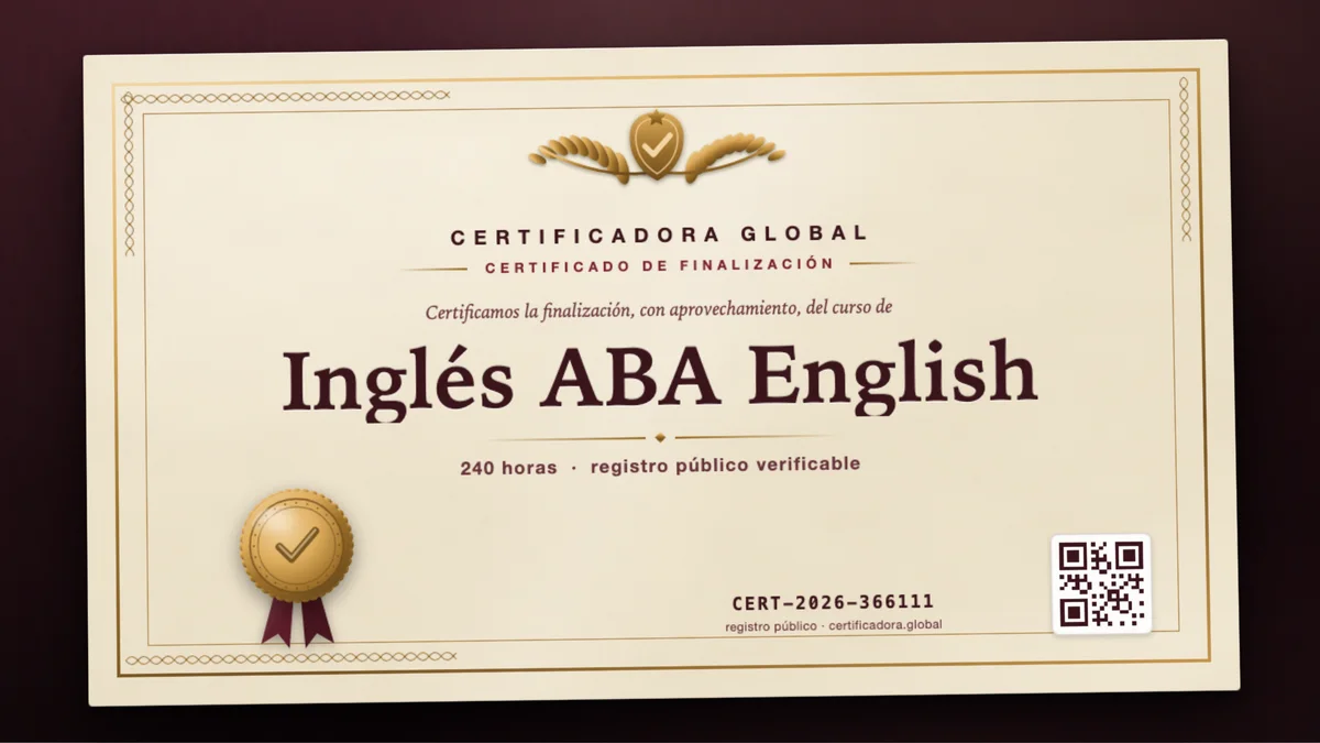 Portada del curso Inglés ABA English
