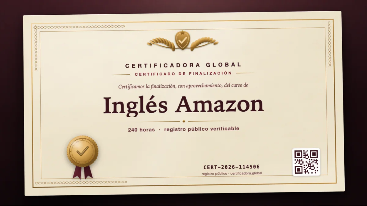 Portada del curso Inglés Amazon