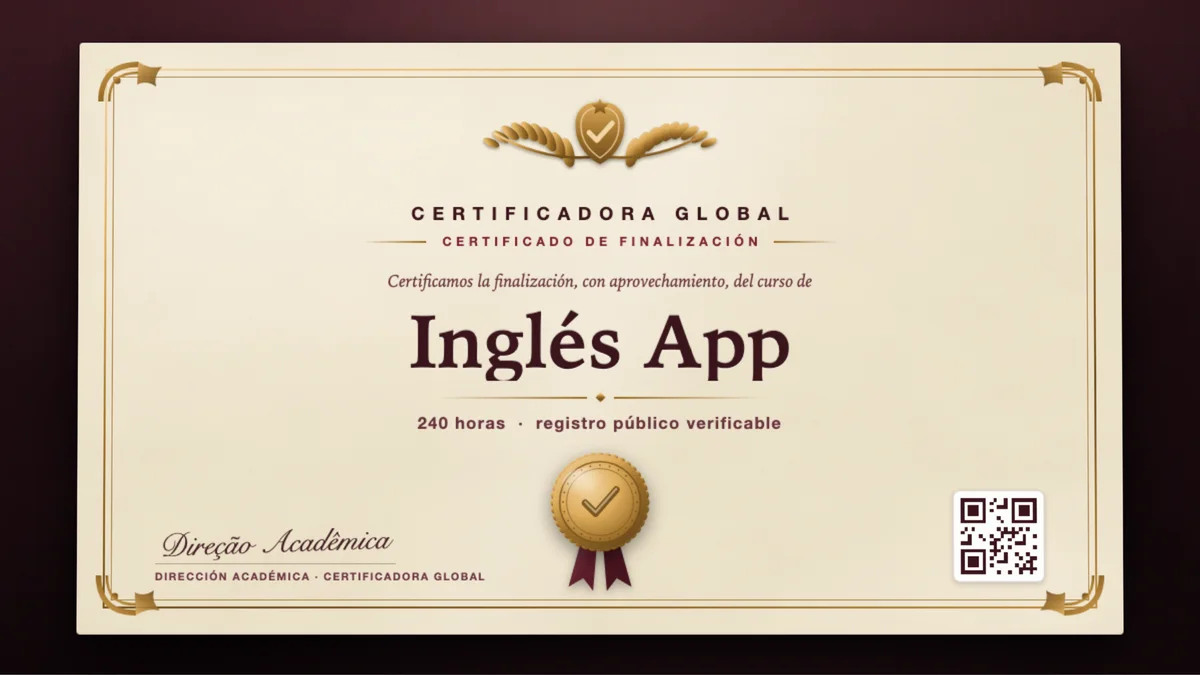 Portada del curso Inglés App