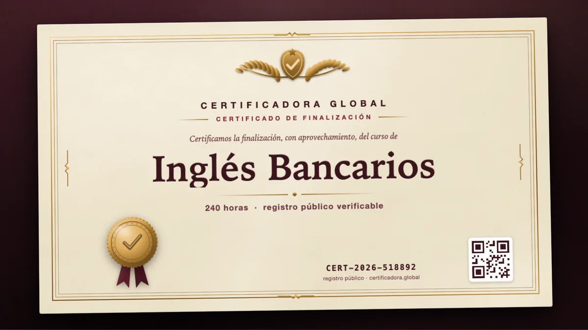 Portada del curso Inglés Bancarios