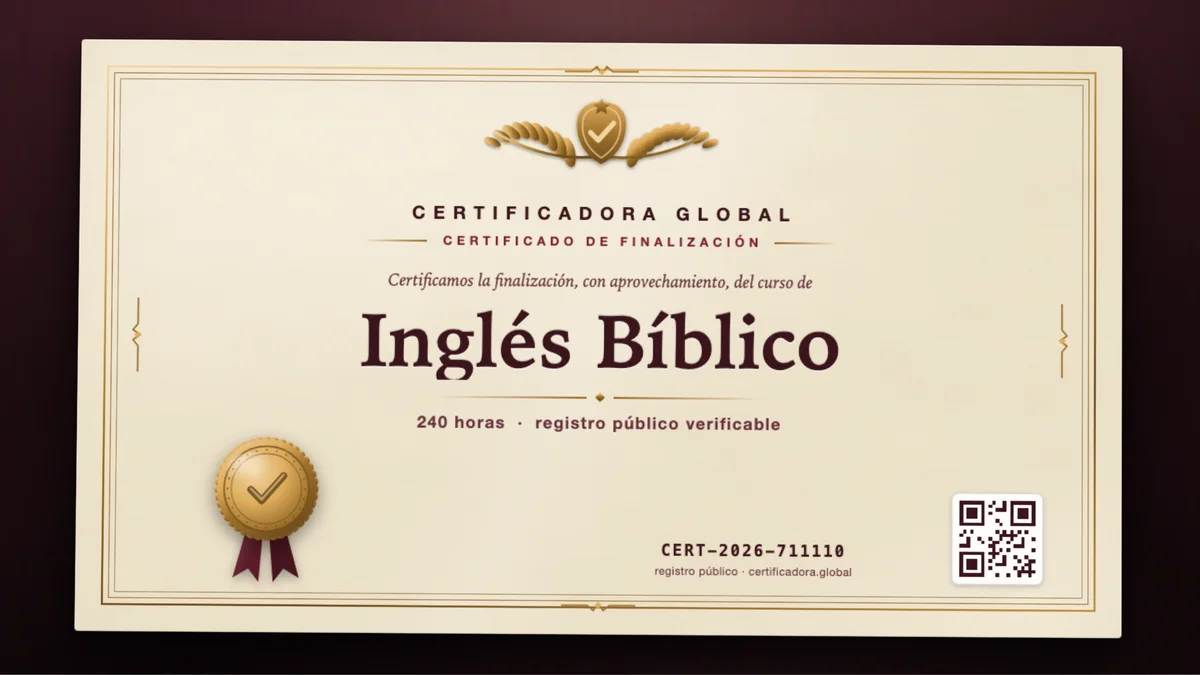 Portada del curso Inglés Bíblico