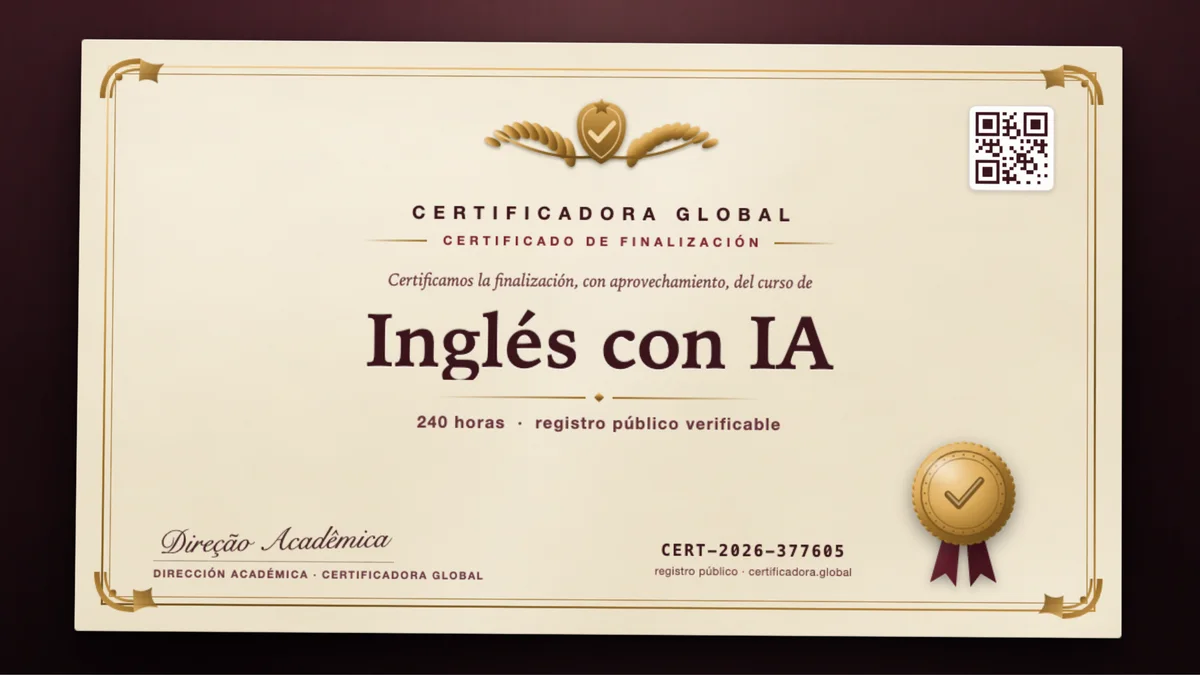 Portada del curso Inglés con IA