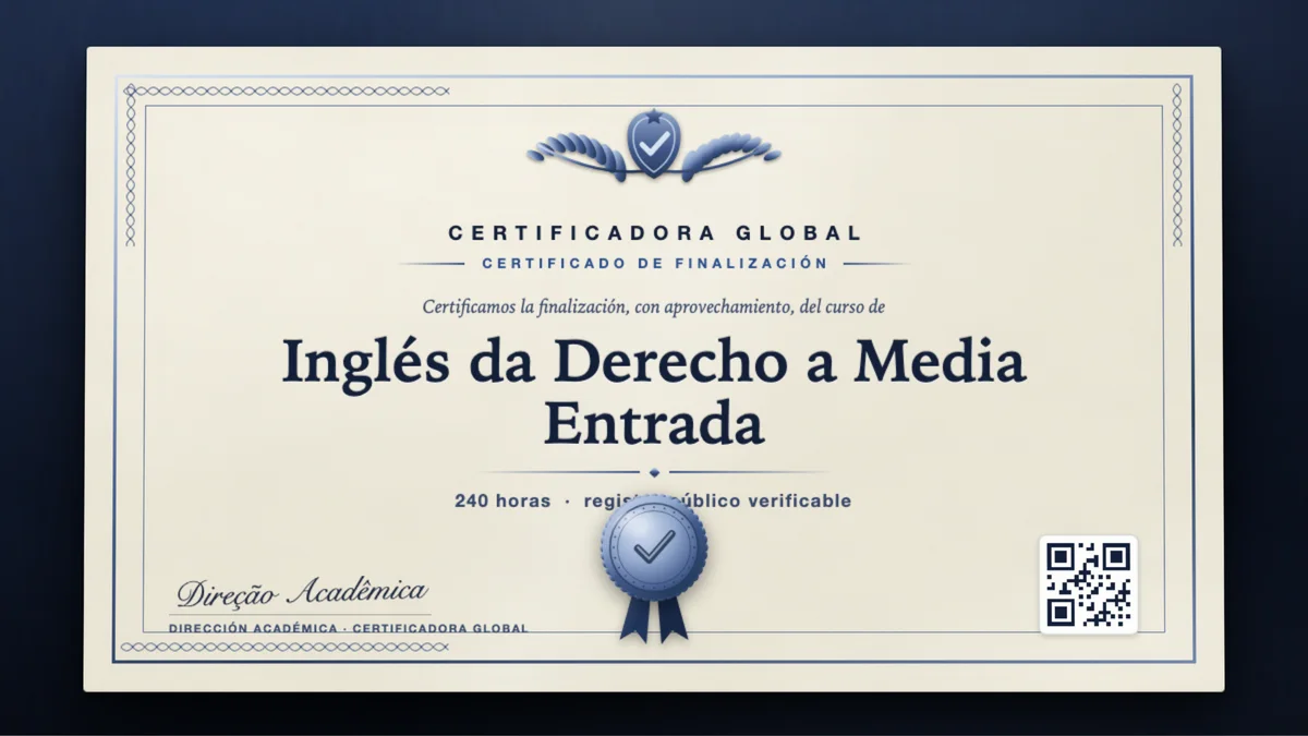 Portada del curso Inglés da Derecho a Media Entrada