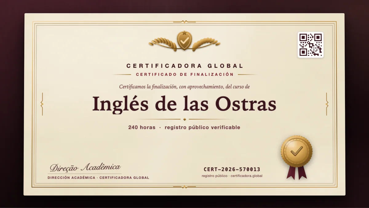 Portada del curso Inglés de las Ostras