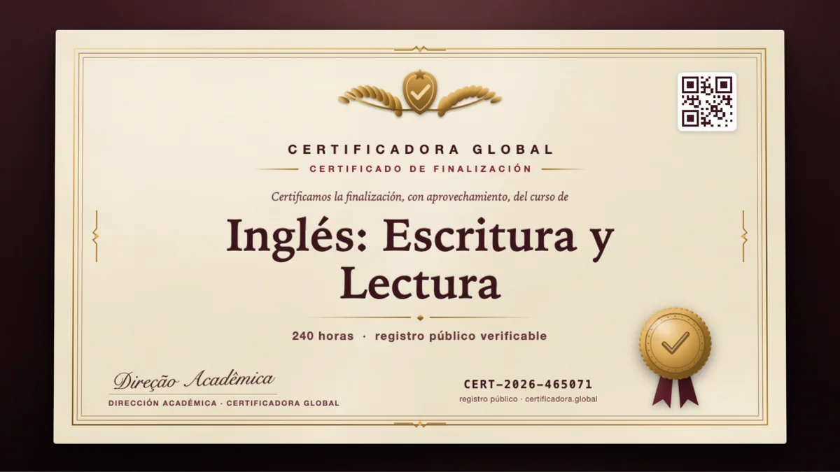 Portada del curso Inglés: Escritura y Lectura