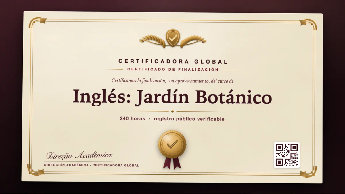 Portada del curso Inglés: Jardín Botánico