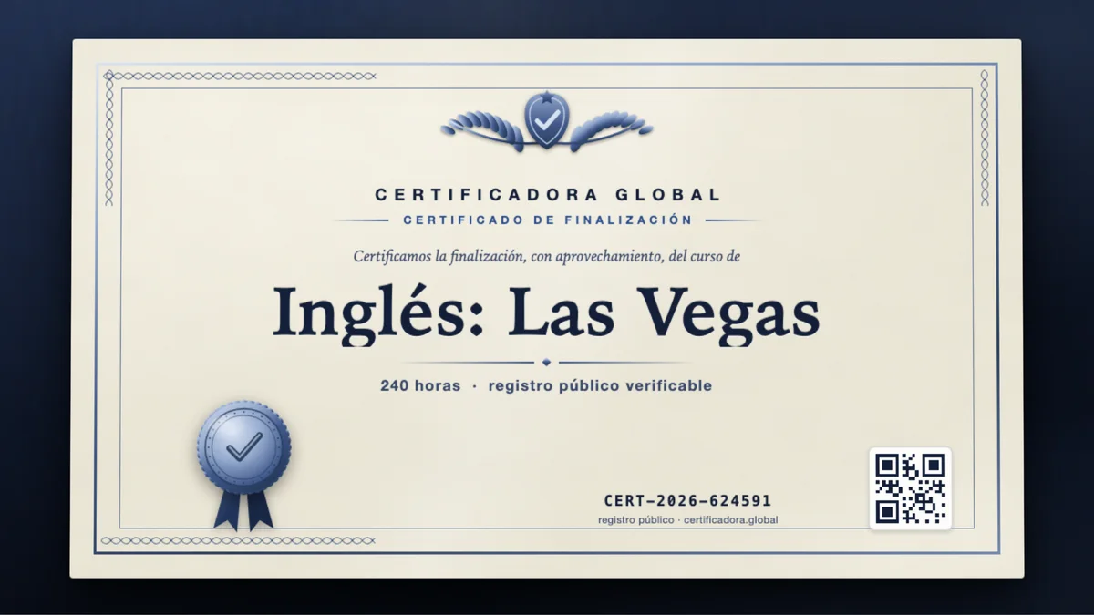 Portada del curso Inglés: Las Vegas