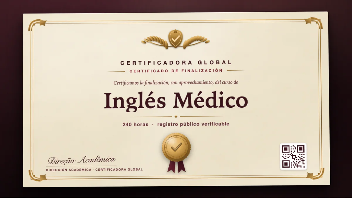 Portada del curso Inglés Médico