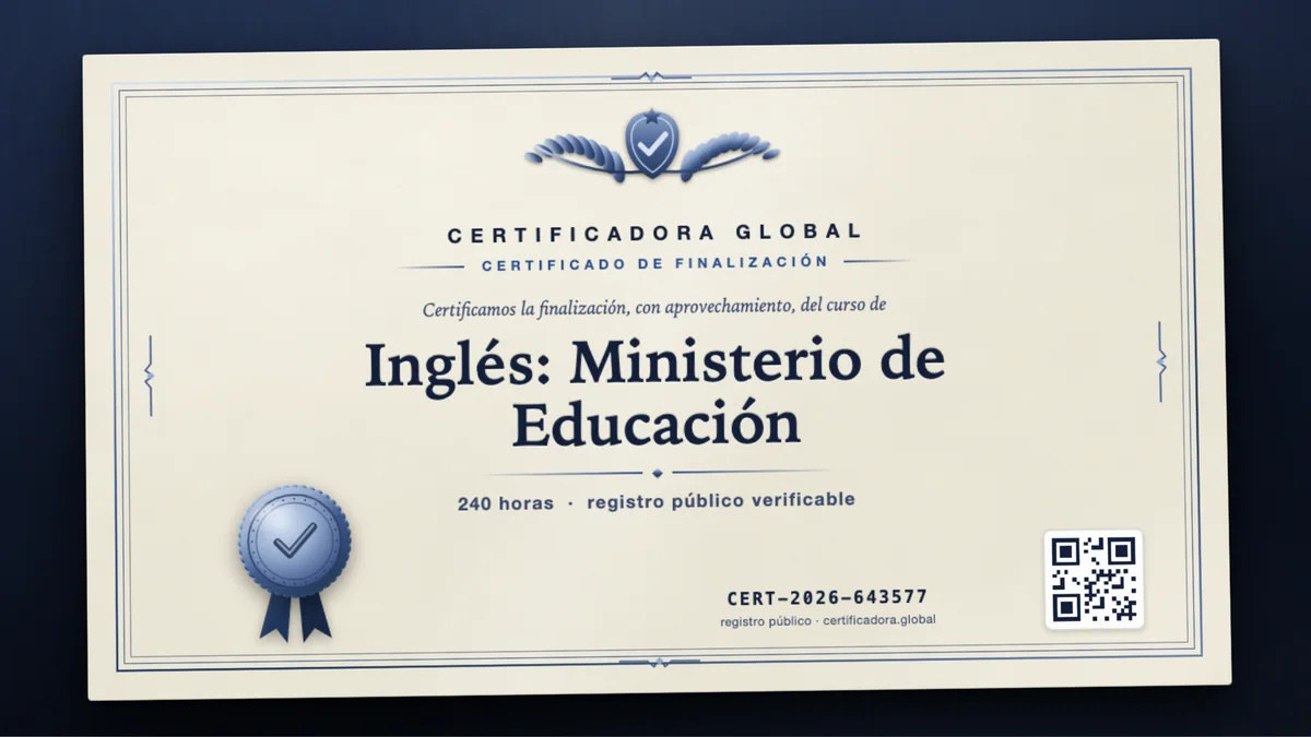 Portada del curso Inglés: Ministerio de Educación