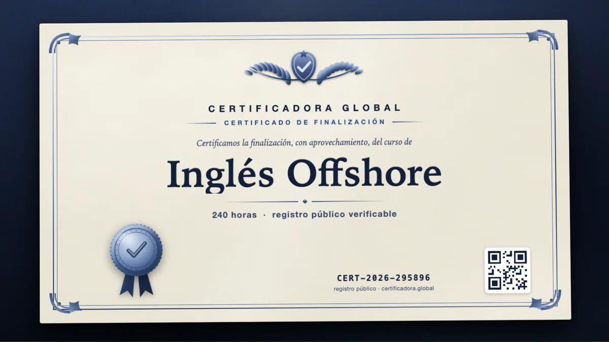 Portada del curso Inglés Offshore