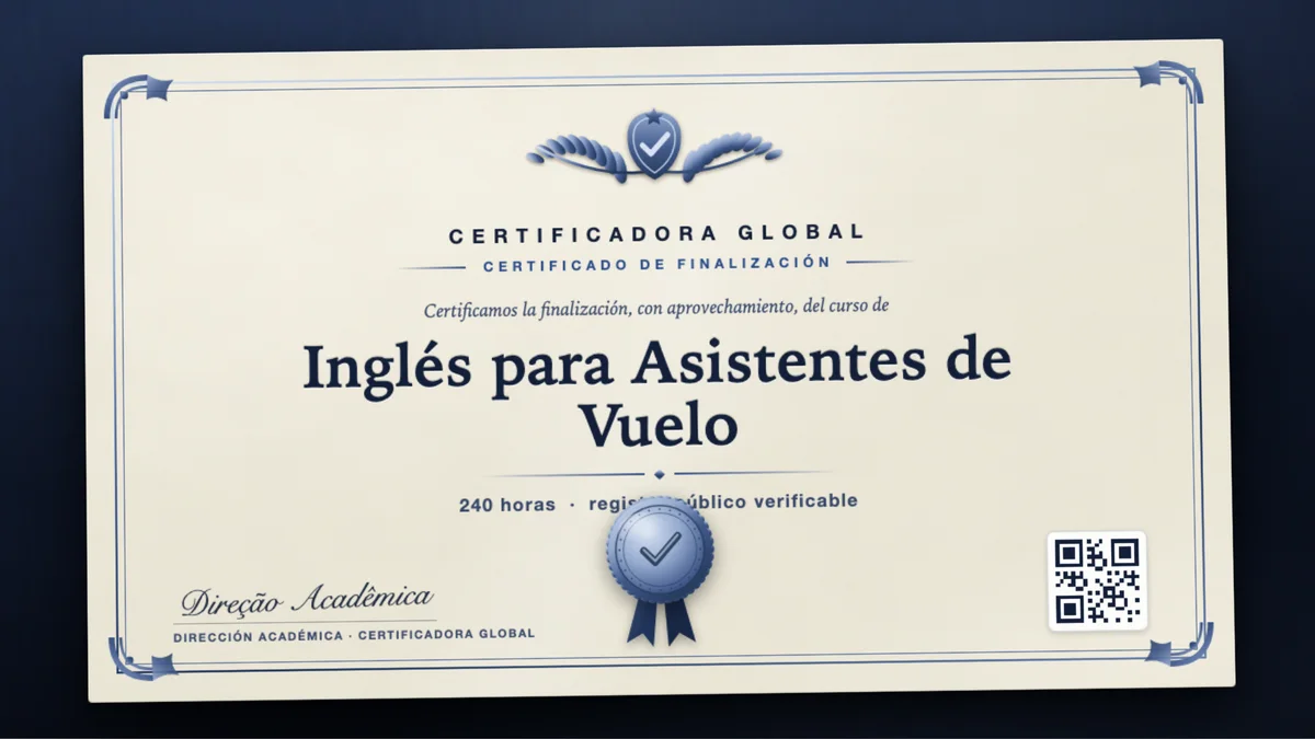 Portada del curso Inglés para Asistentes de Vuelo