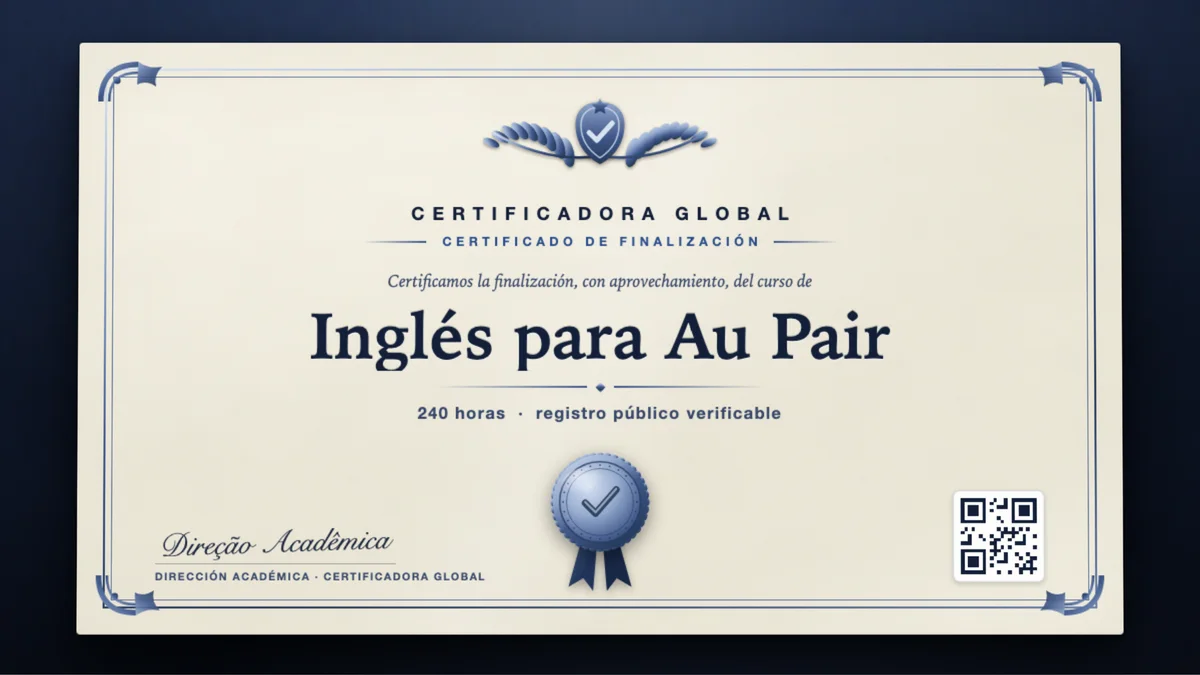 Portada del curso Inglés para Au Pair