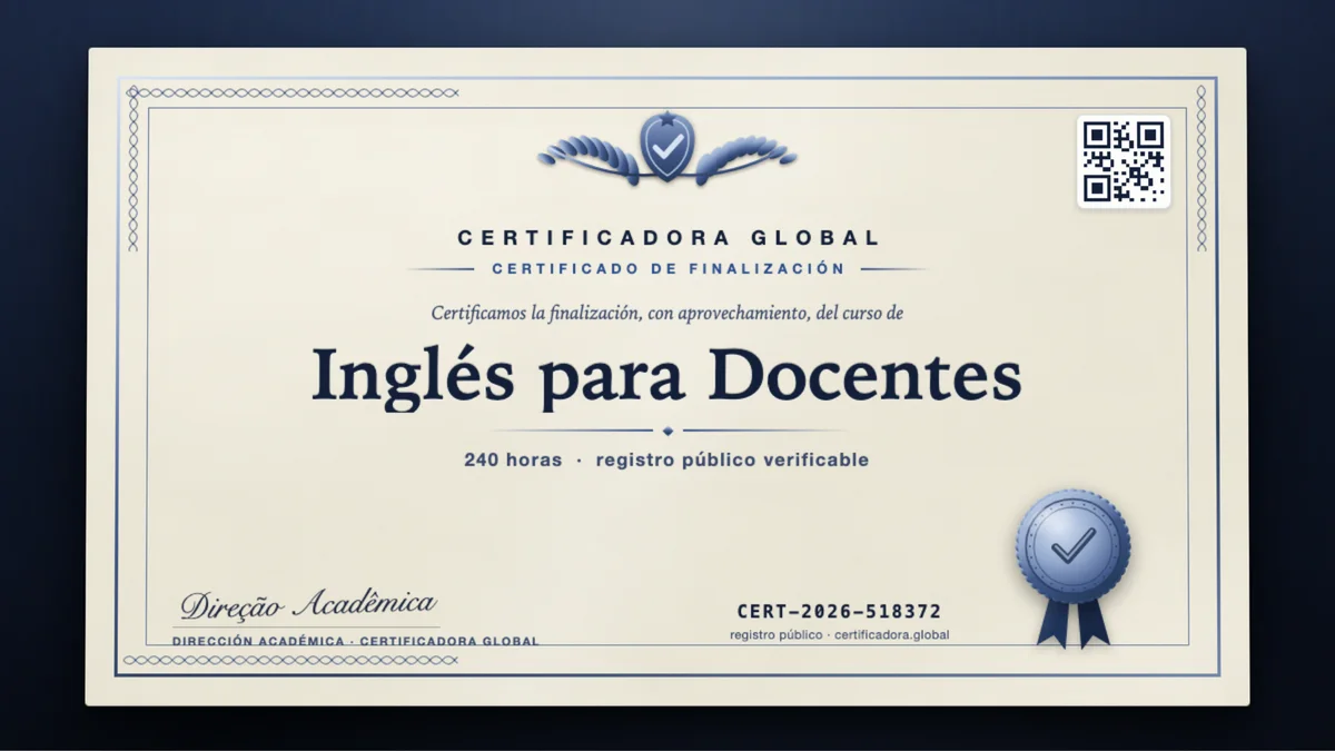 Portada del curso Inglés para Docentes