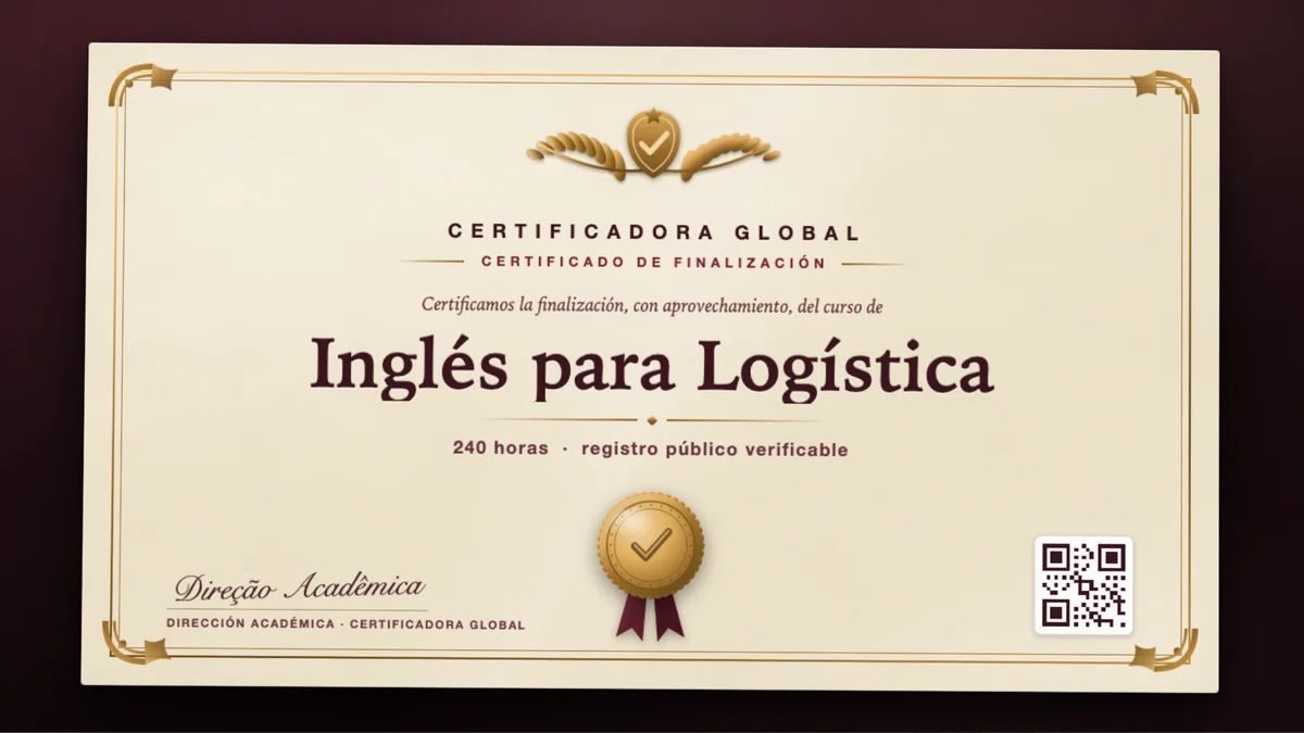 Portada del curso Inglés para Logística