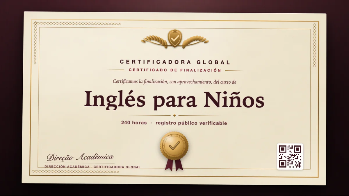 Portada del curso Inglés para Niños