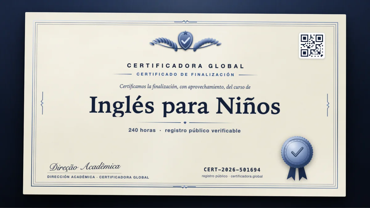 Portada del curso Inglés para Niños