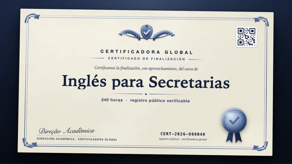 Portada del curso Inglés para Secretarias
