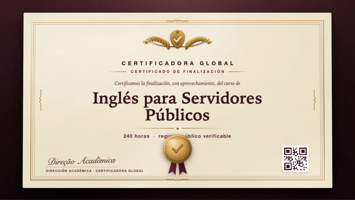 Portada del curso Inglés para Servidores Públicos