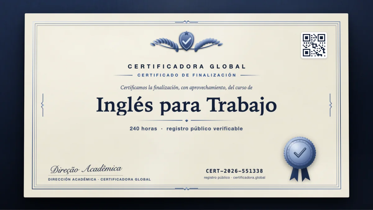 Portada del curso Inglés para Trabajo