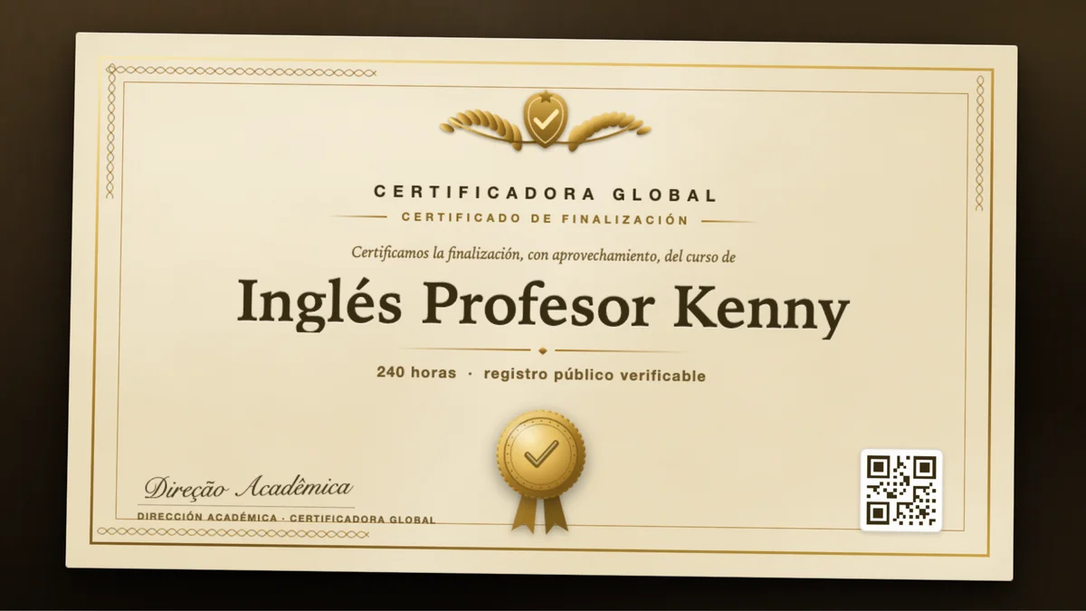 Portada del curso Inglés Profesor Kenny