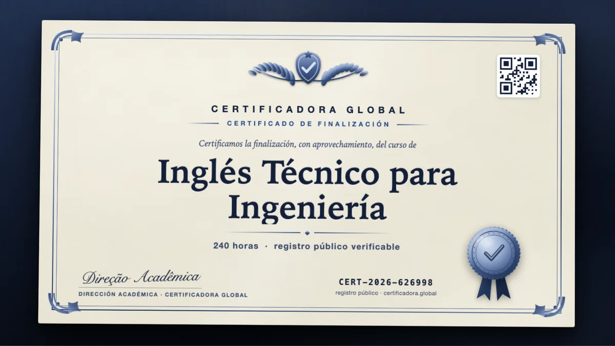 Portada del curso Inglés Técnico para Ingeniería