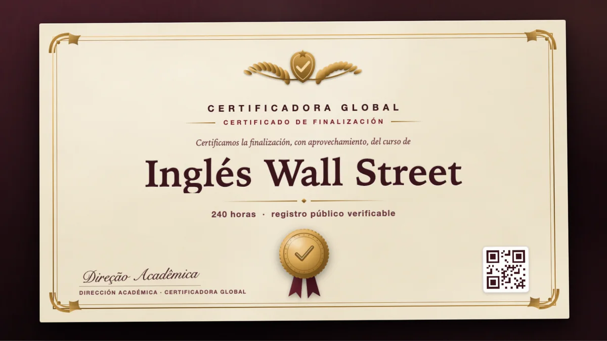Portada del curso Inglés Wall Street