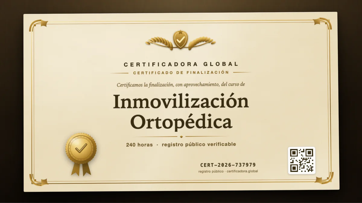 Portada del curso Inmovilización Ortopédica