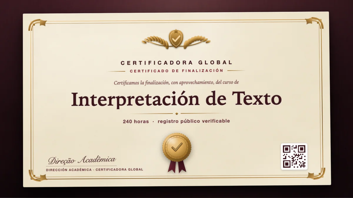 Portada del curso Interpretación de Texto