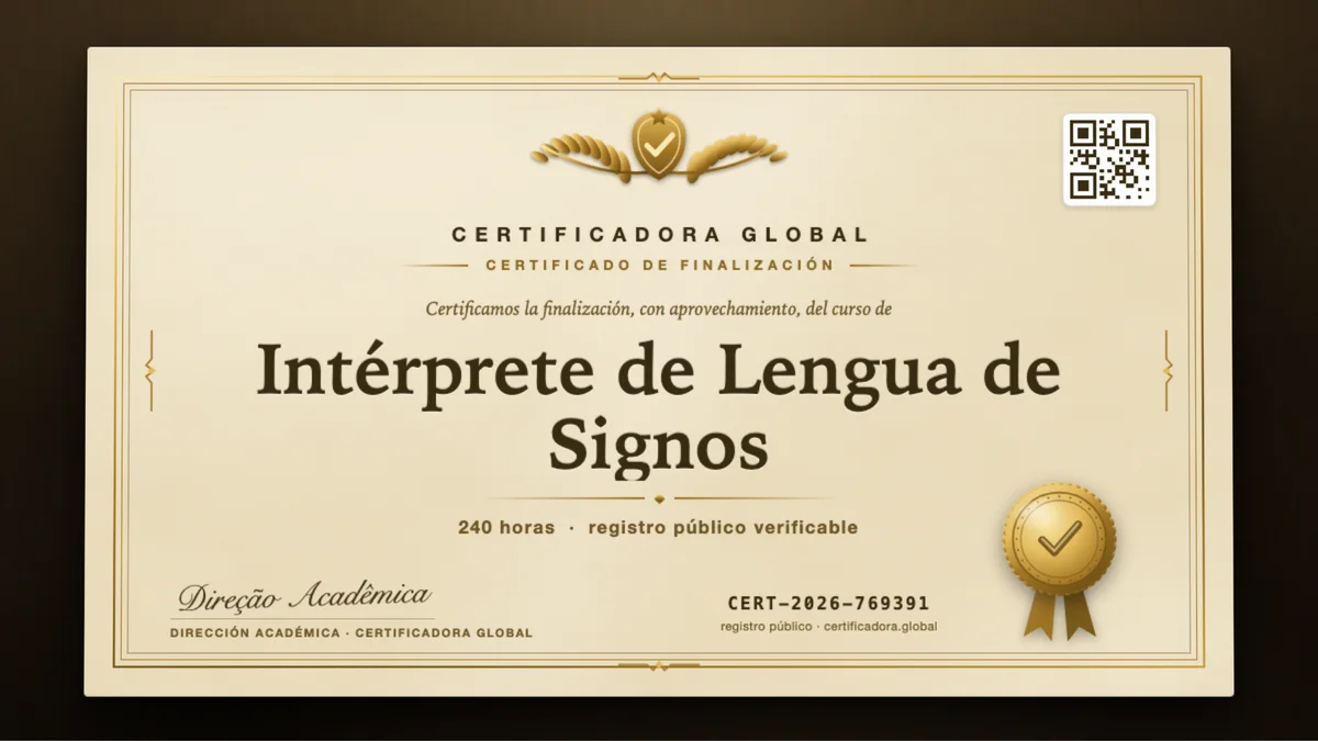 Portada del curso Intérprete de Lengua de Signos