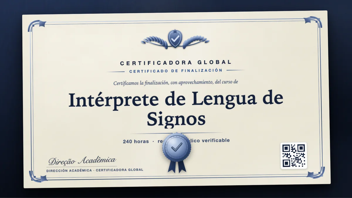 Portada del curso Intérprete de Lengua de Signos