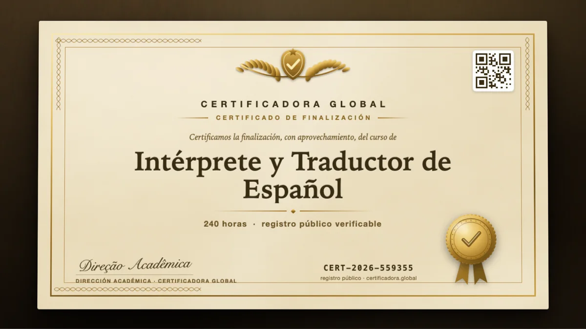 Portada del curso Intérprete y Traductor de Español