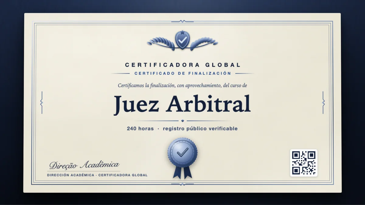 Portada del curso Juez Arbitral