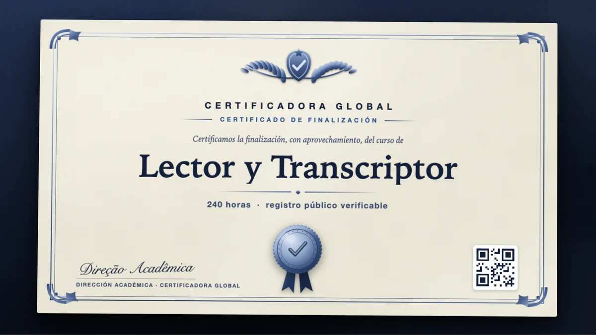Portada del curso Lector y Transcriptor
